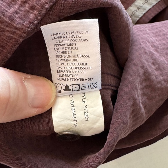Royal Robbins Men's Medium Modal Button Up Shirt Relaxed Fit Burgundy-Plum - Picture 10 of 15